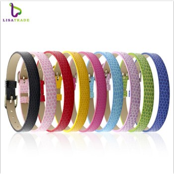 100PCS 8MM PU Leather Snake Wristbandamp;Bracelets  Can Choose the Color Fit DIY 8mm Slide Letters/charms LSBR03*100