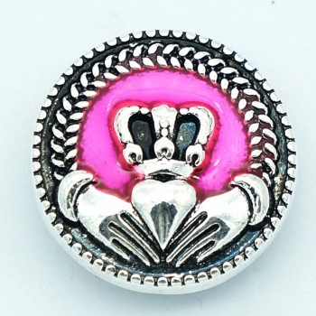 Fashion beauty elegant Rhinestone castle love heart eye Shield 18MM snap buttons fit snap bracelet snap jewelry wholesale