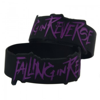 OneBandaHouse 1PC 1 Inch Wide Special Shape Bracelet Falling In Reverse Silicone Wristband