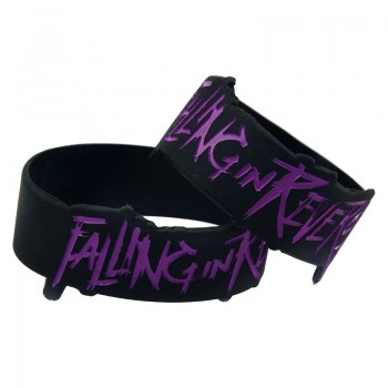 OneBandaHouse 1PC 1 Inch Wide Special Shape Bracelet Falling In Reverse Silicone Wristband
