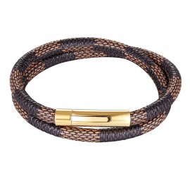 XiongHang Stainless Steel Bracelet Men Multicolour Leather Bracelets Hidden Safety Clasp Simple Style Ladies Bracelet For Women