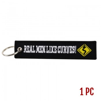 One Piece Novelty Keychain Launch Key Chain Keychains for Motorcycles and Cars Key Tag Embroidery OEM Never Give Up Keychain