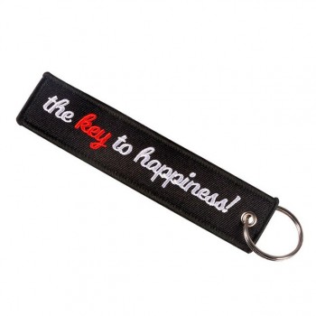 One Piece Novelty Keychain Launch Key Chain Keychains for Motorcycles and Cars Key Tag Embroidery OEM Never Give Up Keychain