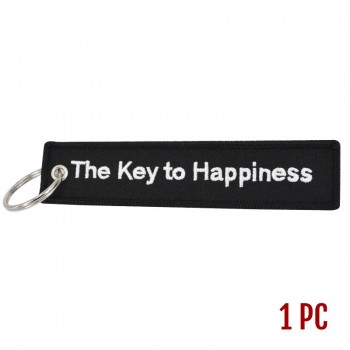 One Piece Novelty Keychain Launch Key Chain Keychains for Motorcycles and Cars Key Tag Embroidery OEM Never Give Up Keychain