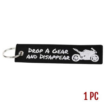 One Piece Novelty Keychain Launch Key Chain Keychains for Motorcycles and Cars Key Tag Embroidery OEM Never Give Up Keychain