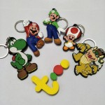 Super Mario Bros PVC keychain Yoshi mushroom cute funny silicona para llaves bag car pendant Keyring Jewelry Chaveiros kid toys