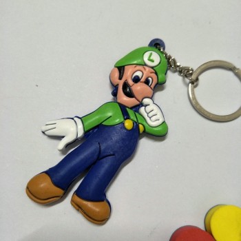 Super Mario Bros PVC keychain Yoshi mushroom cute funny silicona para llaves bag car pendant Keyring Jewelry Chaveiros kid toys