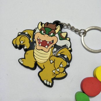 Super Mario Bros PVC keychain Yoshi mushroom cute funny silicona para llaves bag car pendant Keyring Jewelry Chaveiros kid toys