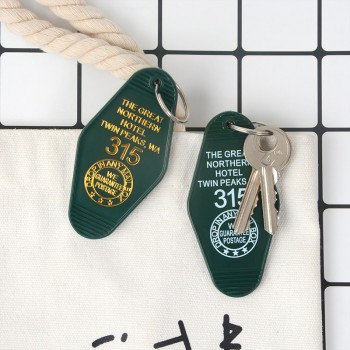 TV show Twin Peaks Keychain Green Prismatic Acrylic Keychain Key chain The Great Northern Hotel Room # 315 Gift for TV show fans