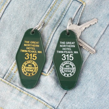 TV show Twin Peaks Keychain Green Prismatic Acrylic Keychain Key chain The Great Northern Hotel Room # 315 Gift for TV show fans