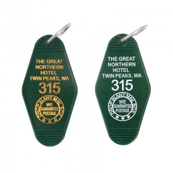 TV show Twin Peaks Keychain Green Prismatic Acrylic Keychain Key chain The Great Northern Hotel Room # 315 Gift for TV show fans