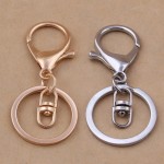 10pcs/lot Keychains Key Chains Jewelry Findings amp; Components Gold Silver Plated Lobster Clasp Keyring Making Supplies