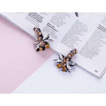 AENSOA Rhinestone Dragonfly Brooches For Women Enamel Cute Insect Brooch Pin Jewelry Girls Scarf Dress Fashion Jewelry