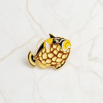 QIHE JEWELRY Sea cuties pin Whale Shark Narwhal Octopus Puffer fish Hard enamel pin Lapel pin Brooches Badges Pinback