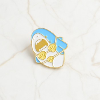 QIHE JEWELRY Sea cuties pin Whale Shark Narwhal Octopus Puffer fish Hard enamel pin Lapel pin Brooches Badges Pinback