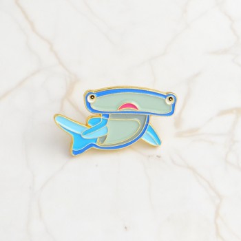 QIHE JEWELRY Sea cuties pin Whale Shark Narwhal Octopus Puffer fish Hard enamel pin Lapel pin Brooches Badges Pinback