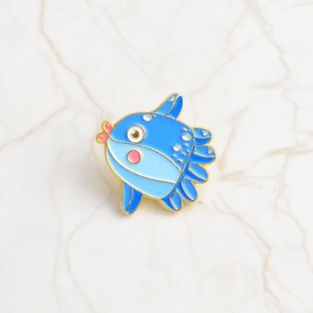 QIHE JEWELRY Sea cuties pin Whale Shark Narwhal Octopus Puffer fish Hard enamel pin Lapel pin Brooches Badges Pinback