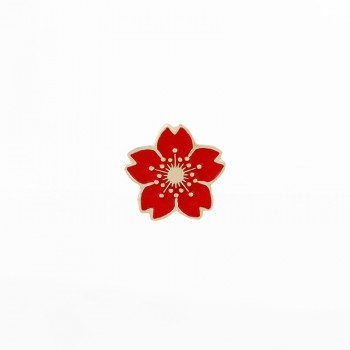 Cartoon 5 Color Mini Cherry Flower Brooch Simple Style Enamel Pin Brooches Denim Jackets Lapel Badge Pins Button Fashion Jewelry