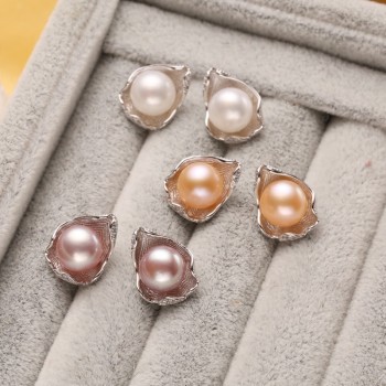 FENASY pearl jewelry,natural pearl earrings freshwater pearls sterling silver jewelry bohemian party wedding Stud Earrings