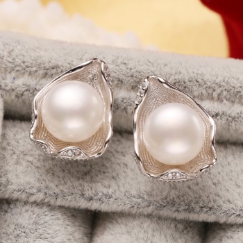 FENASY pearl jewelry,natural pearl earrings freshwater pearls sterling silver jewelry bohemian party wedding Stud Earrings