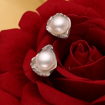FENASY pearl jewelry,natural pearl earrings freshwater pearls sterling silver jewelry bohemian party wedding Stud Earrings