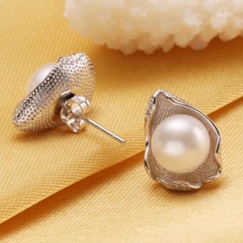FENASY pearl jewelry,natural pearl earrings freshwater pearls sterling silver jewelry bohemian party wedding Stud Earrings