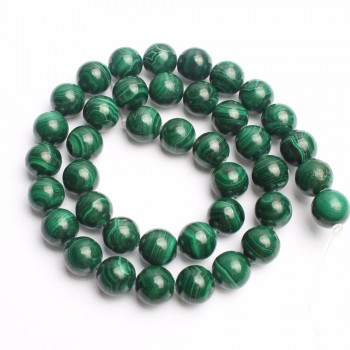 Natural AA Malachite peacock Stone Round Beads For Jewelry Making DIY Bracelet Necklace 15 inches 6/8/10/12 mm