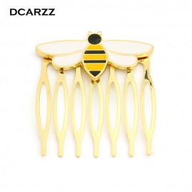 Bee Miraculous Queen Bee Hairwear,Gold Color Hair Comb for Girls/Women Ladybug Party Supplies Anime Enamel Hair Jewelry Costume