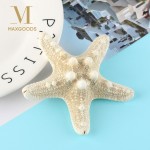 2 Pcs Elegant Starfish Hair Clips Beach Bridal Handmade DIY Sea Shell Hairpin Mermaid Festival Wedding Headwear Accessories