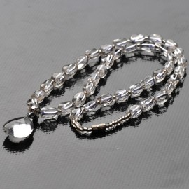 JoursNeige Genuine! Natural White Quartz Crystal Ripple Necklaces amp; Pendants Classic Style