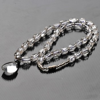 JoursNeige Genuine! Natural White Quartz Crystal Ripple Necklaces amp; Pendants Classic Style