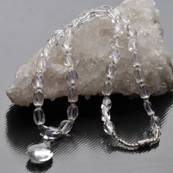 JoursNeige Genuine! Natural White Quartz Crystal Ripple Necklaces amp; Pendants Classic Style