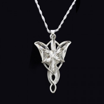 Ocean silver the lord of the film Arwen Evenstar Arwen The fairy princess Twilight star 5*3cm Pendant Necklace for women factory