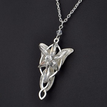 Ocean silver the lord of the film Arwen Evenstar Arwen The fairy princess Twilight star 5*3cm Pendant Necklace for women factory