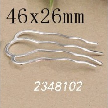 5pcs/lot Retro 4 Teeth Comb Hair Accessories Silver/Gold Color Hairpin Hair Wear Vintage Barrette Findings Jewelry