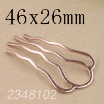 5pcs/lot Retro 4 Teeth Comb Hair Accessories Silver/Gold Color Hairpin Hair Wear Vintage Barrette Findings Jewelry