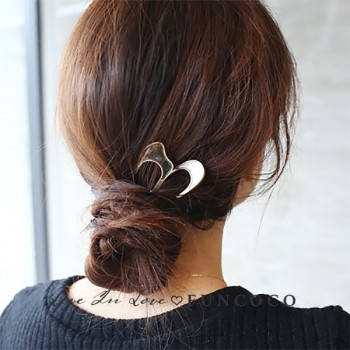 AOMU Japan Minimalist Alloy Metal Conch Shell Hair Sticks For Women Girl Hairclip Tools Bun Maker Hairpins Headwear
