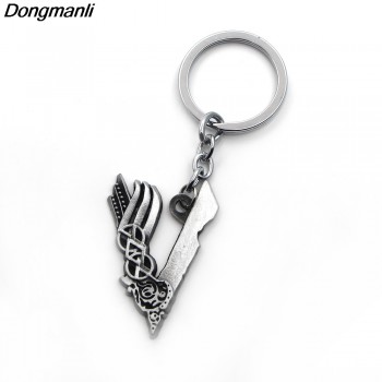 P1746  Dongmanli Jewelry Tv Series Vikings Icon Necklace Vikings VLogo Pendant Ragnar Lodbrok Men Women Birthday Gift