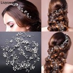Fashion Wedding Headdress For Bride Handmade Wedding Crown Floral Pearl Crystal Hair Accessories Hairpin Ornaments