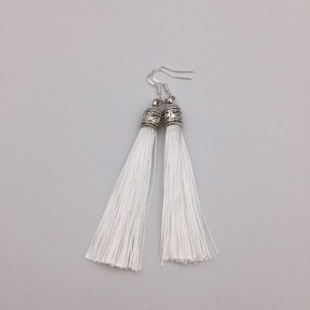 S925 Silver Ear Hook Drop Earrings Fashion Vintage Bohemia Alloy Long Tassel Dangle Earring For Women Party Wedding Ear Jewelry