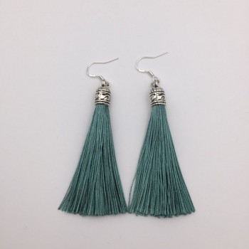 S925 Silver Ear Hook Drop Earrings Fashion Vintage Bohemia Alloy Long Tassel Dangle Earring For Women Party Wedding Ear Jewelry