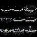 AINAMEISI Princess Tiaras Wedding Crown Rhinestone Pearl Headband Kid Girls Bridal Crown Party Accessiories Hair Jewelry Gift