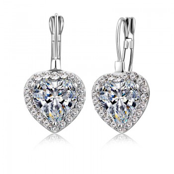 PATICO Romantic Gift for Grace Ladies AAA Cubic Zirconia Brincos Dangle Earrings with 925 Sterling Silver High Standard Crafts