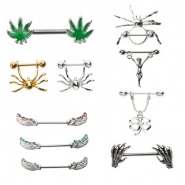 Stainless Steel body chain Body Nipple Piercing Weight Bars Steel tepel piercing Jewelry For Birthday gift for women girl