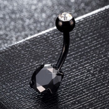 FUNIQUE Gold Color Sexy Women Navel Piercing Crystal Zircon Rhinestones Round Body Ring Jewelry Belly Button Body Jewelry
