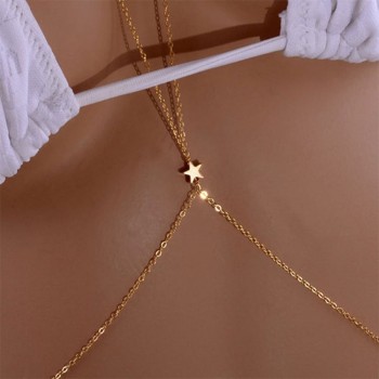 1 pcs Popular Women Sexy Body Chain Jewelry Waist Belly Beach Harness Slave Star Necklace