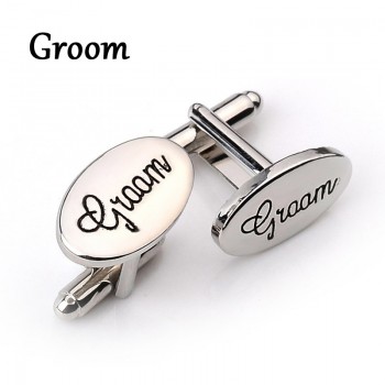 13 Style Mens Fashion Silver Oval Wedding Jewelry Cufflinks Groom/Best Man/Best Friend French Shirt Cuff Links High Quality