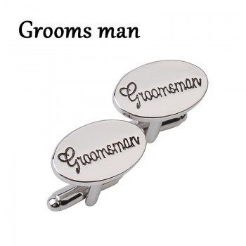 13 Style Mens Fashion Silver Oval Wedding Jewelry Cufflinks Groom/Best Man/Best Friend French Shirt Cuff Links High Quality