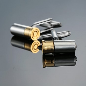 18 style Mix Hotsale Designs Cufflinks Mens Designer Cufflinks Gold-color Bullet Design Novelty Gun Design Cuff Links