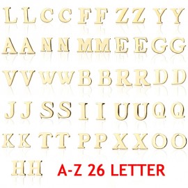 Gold cufflinks color fashion English alphabet of 26 letters to design mens shirts cufflinks copper materials